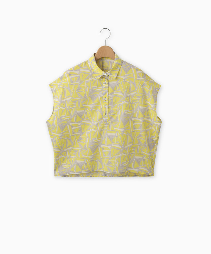 French Sleeve Printed Blouse