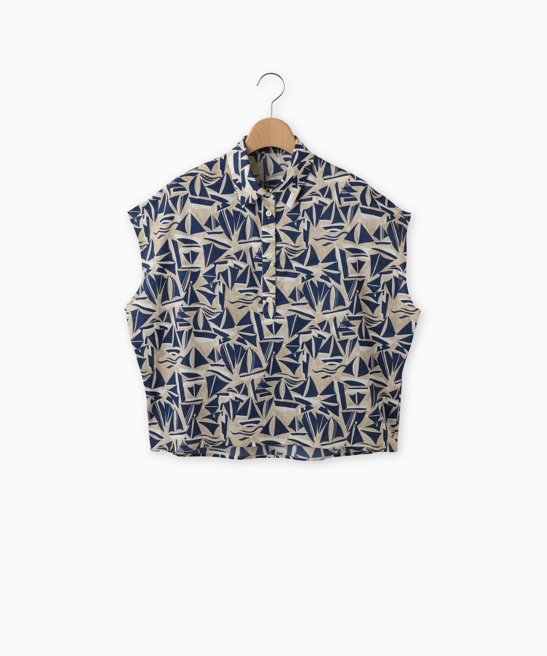 French Sleeve Printed Blouse