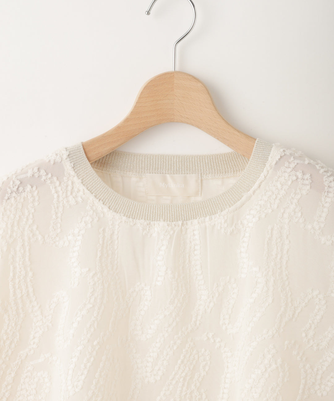 Geometric Print Dolman Sheer Blouse