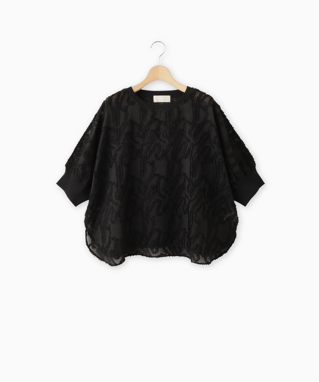Geometric Print Dolman Sheer Blouse