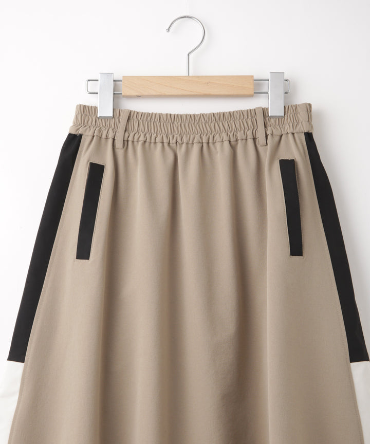 タフタ裏毛サイドラインバルーンスカート