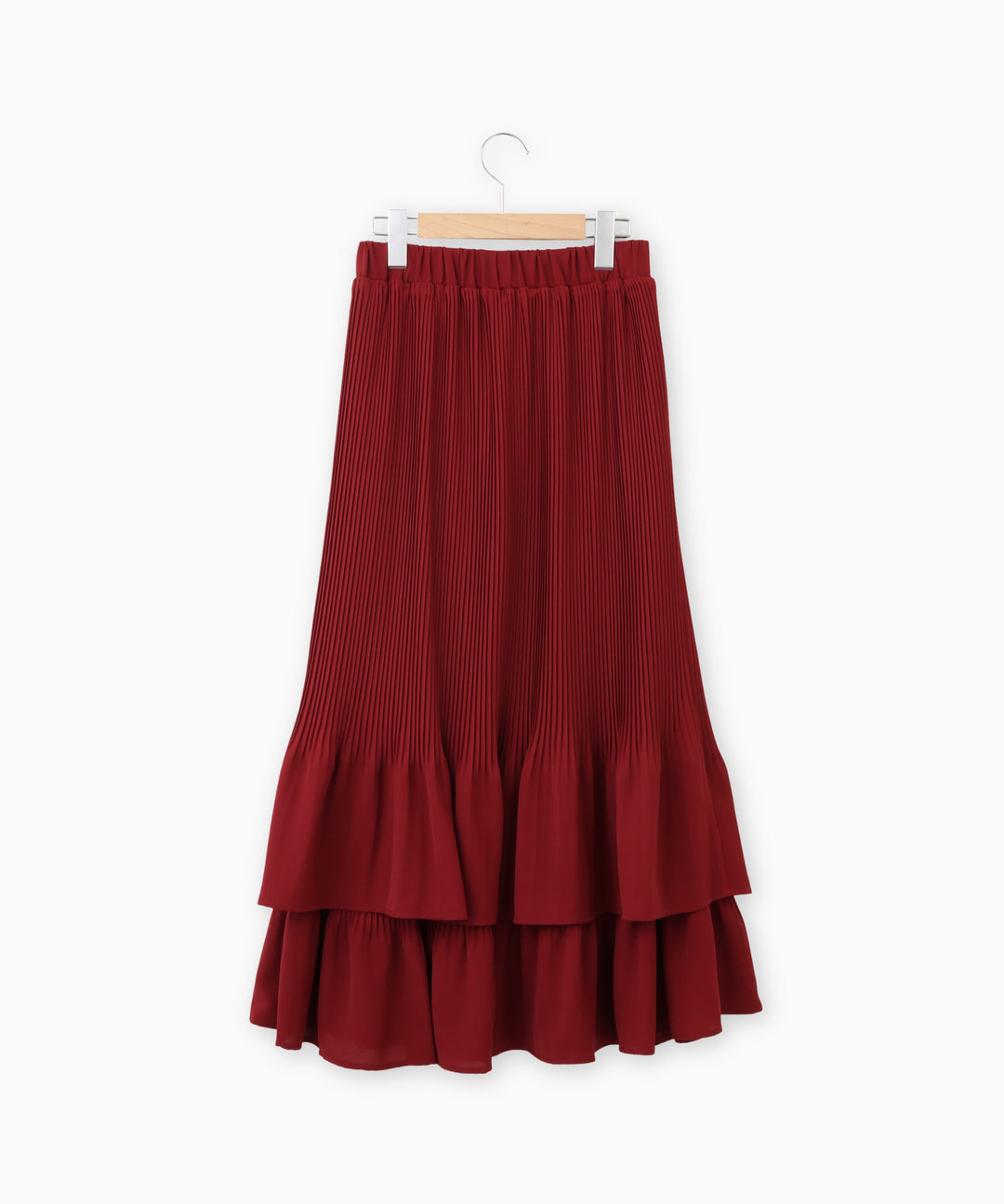 ジョーゼット細プリーツティアードスカート