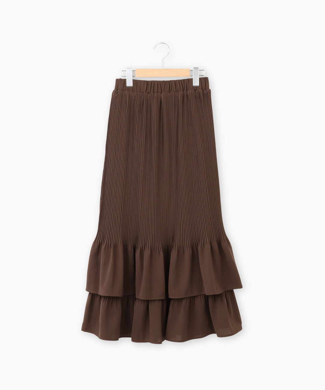 ジョーゼット細プリーツティアードスカート