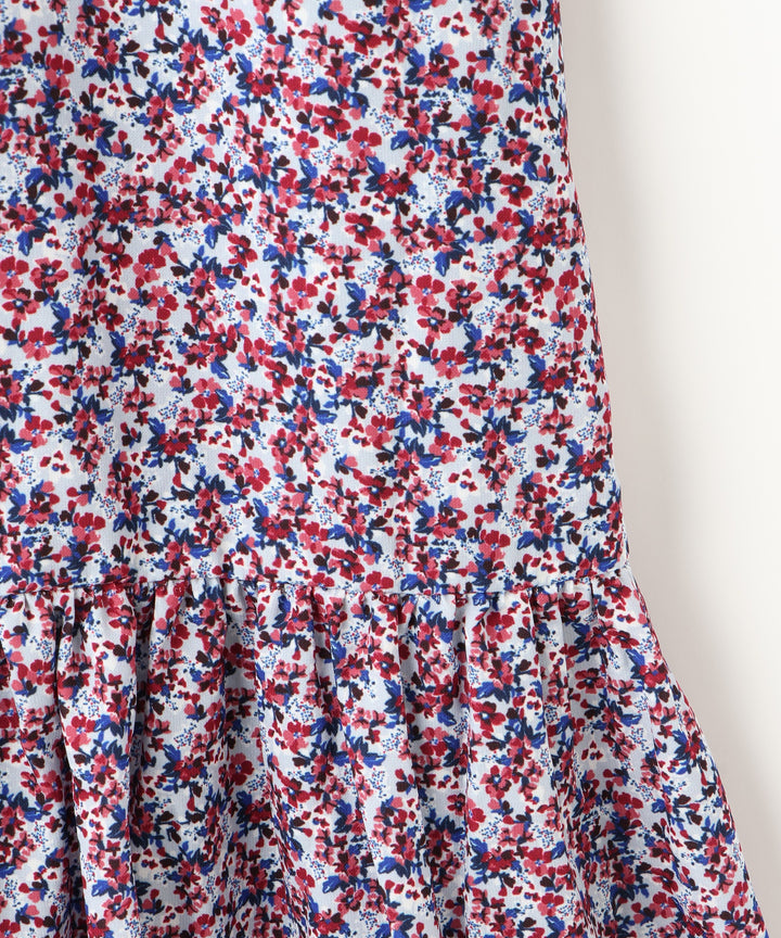フラワープリントティアードスカート