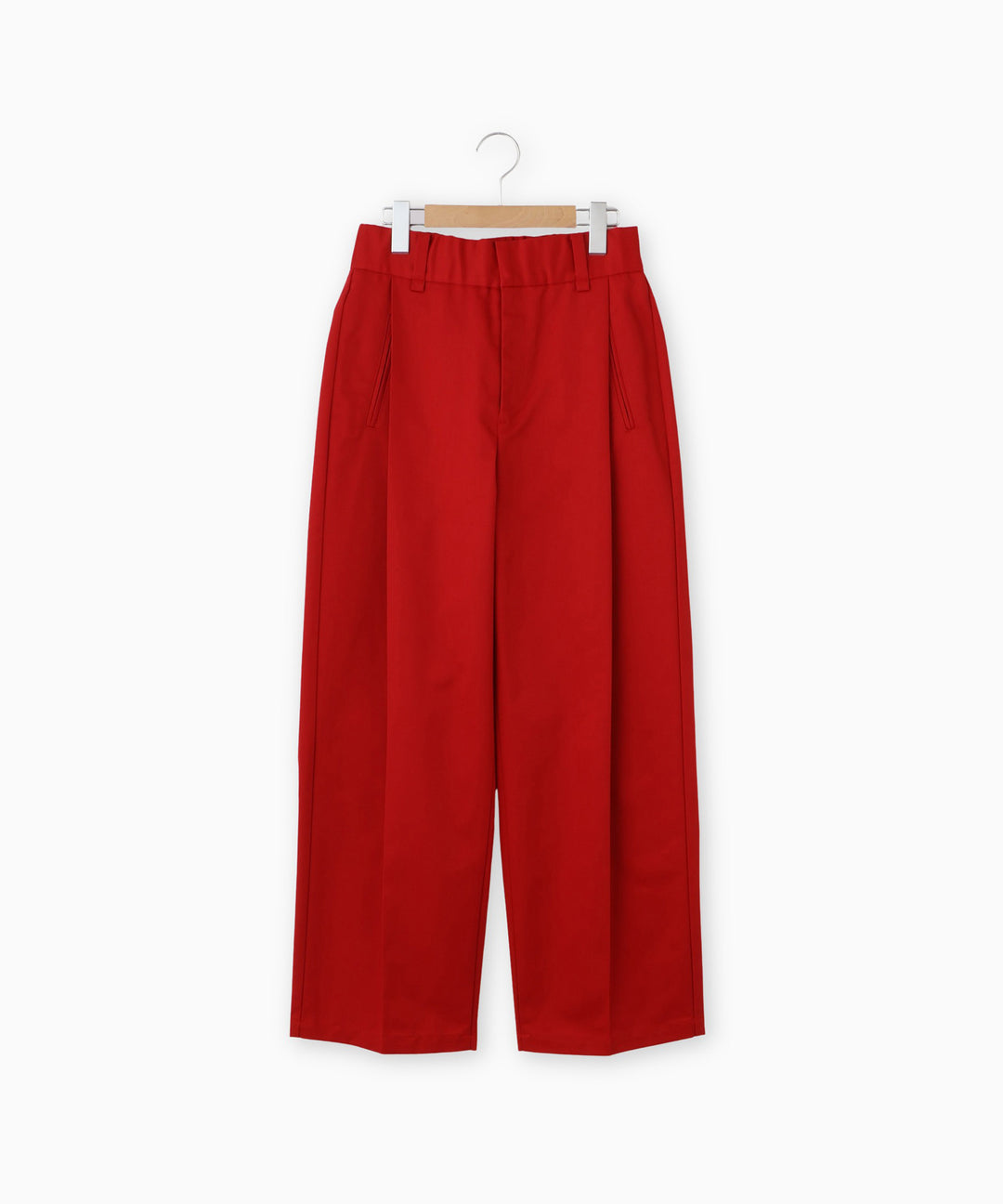 タックワイドテーパードパンツ