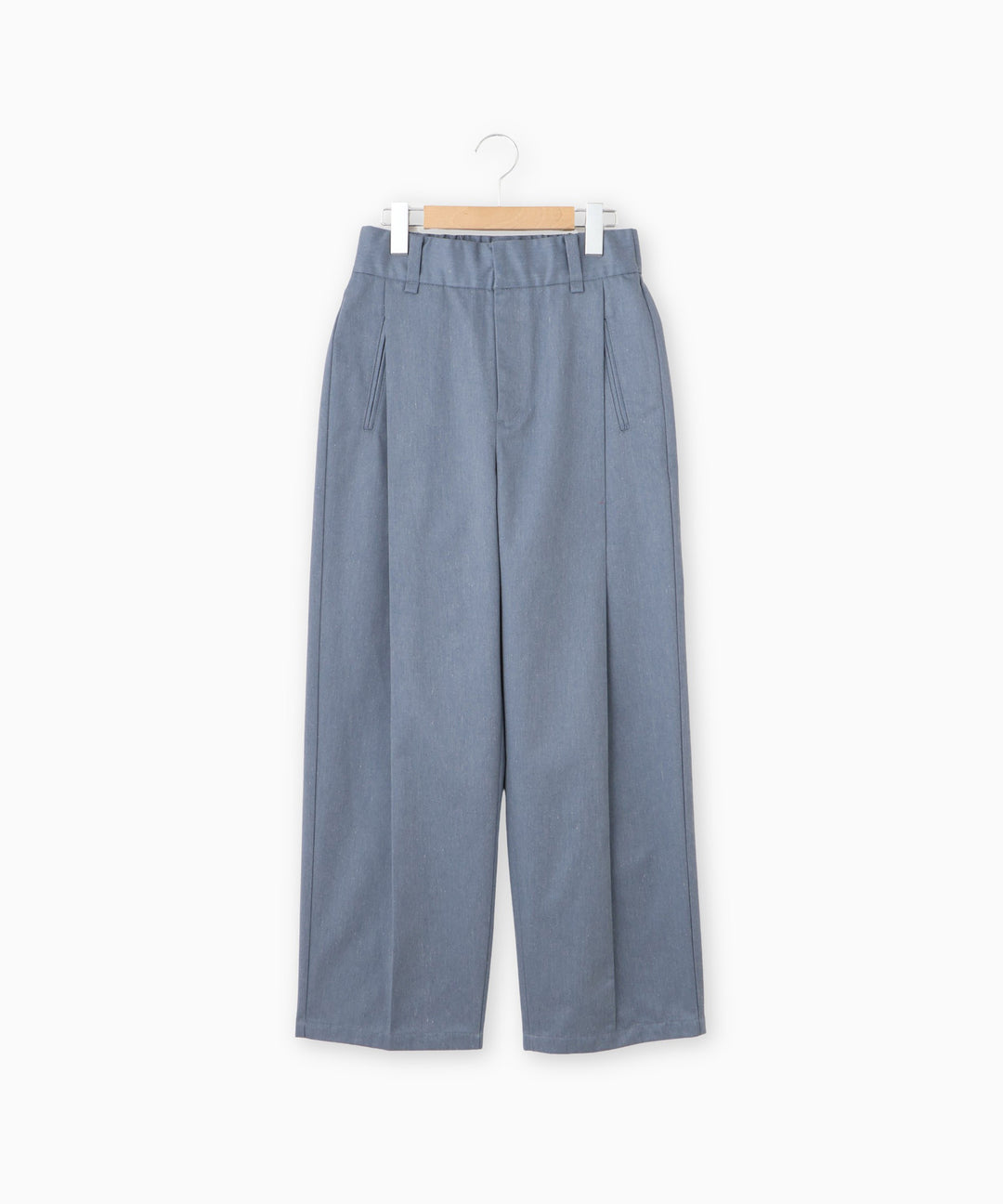 タックワイドテーパードパンツ