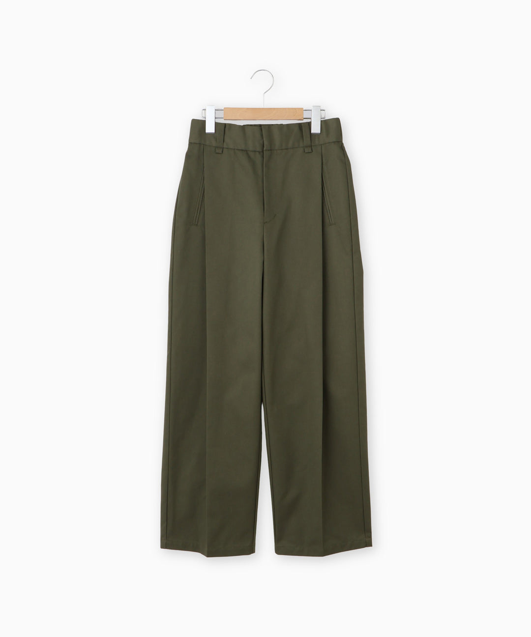 タックワイドテーパードパンツ
