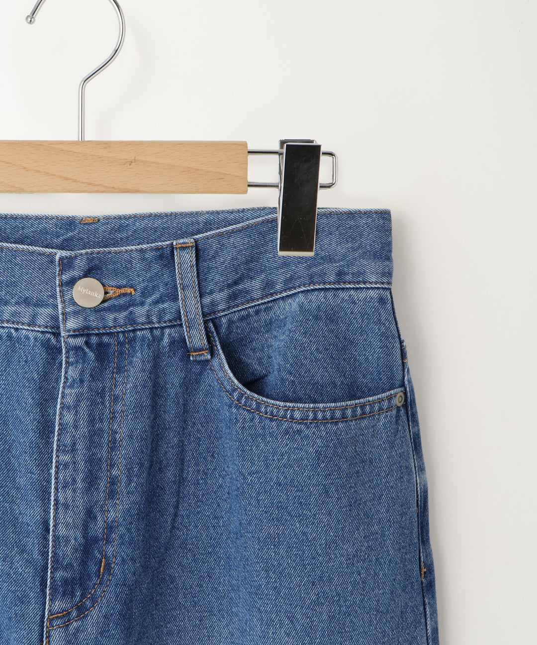 ロールアップストレートデニムパンツ