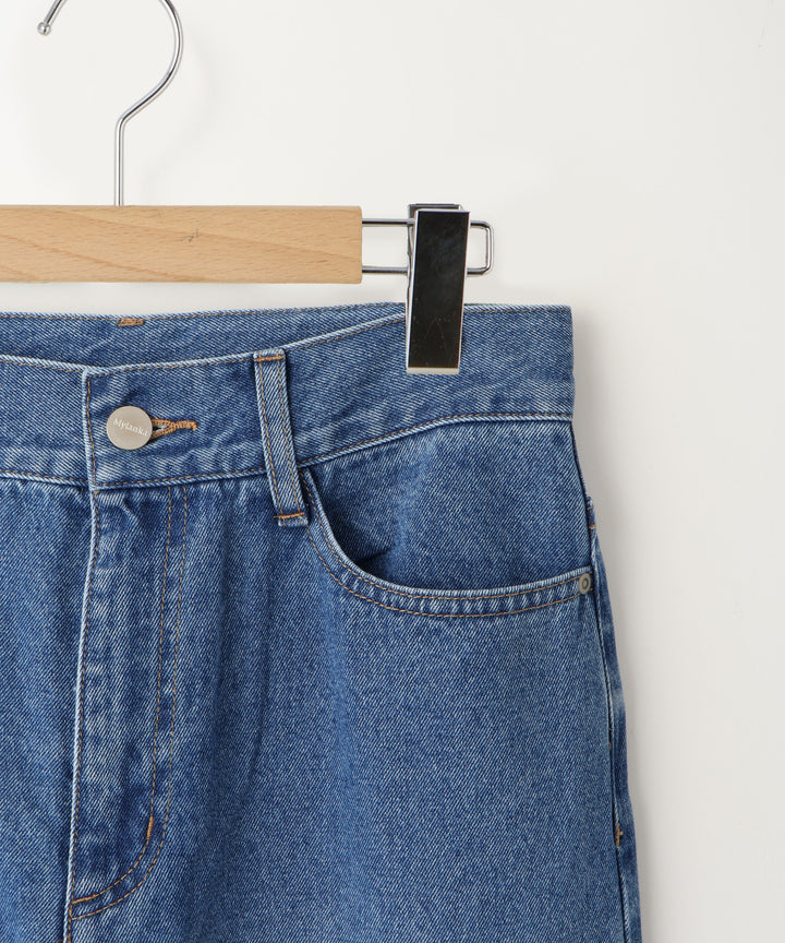 ロールアップストレートデニムパンツ