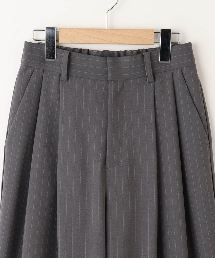 梳毛調シック&シンワイドテーパードパンツ