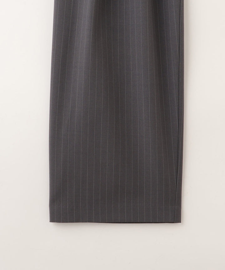 梳毛調シック&シンワイドテーパードパンツ