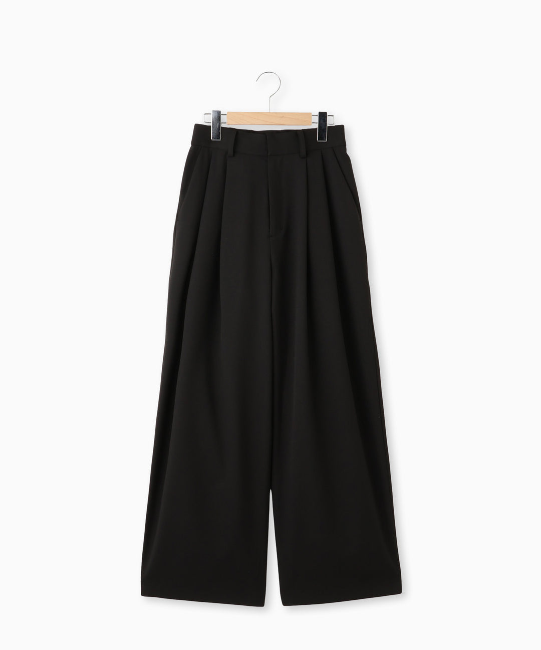 梳毛調シック&シンワイドテーパードパンツ