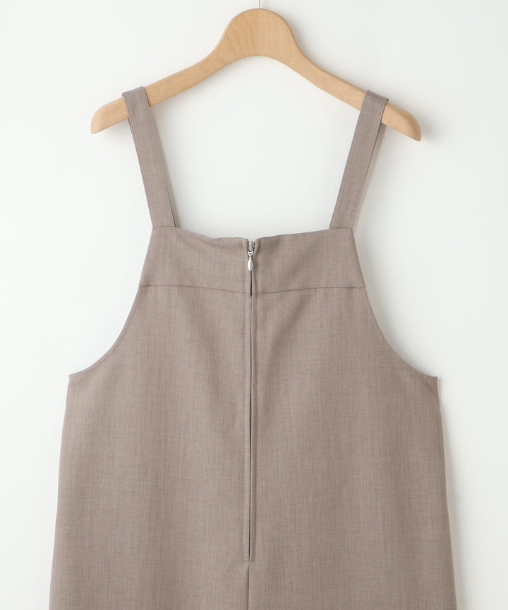 フロントジップサロペット