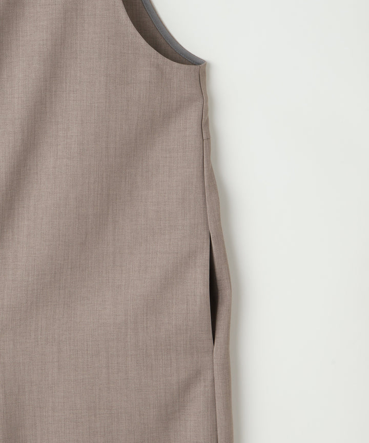 フロントジップサロペット