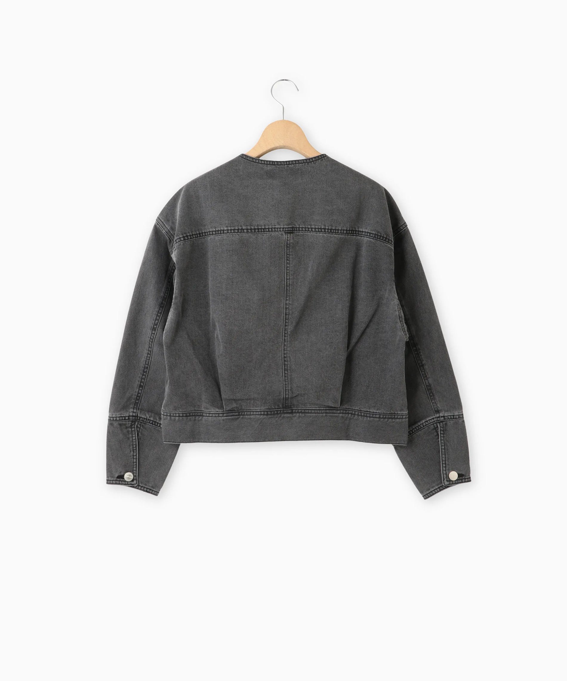 ノーカラーデニムジャケット – FACE SANS FARD