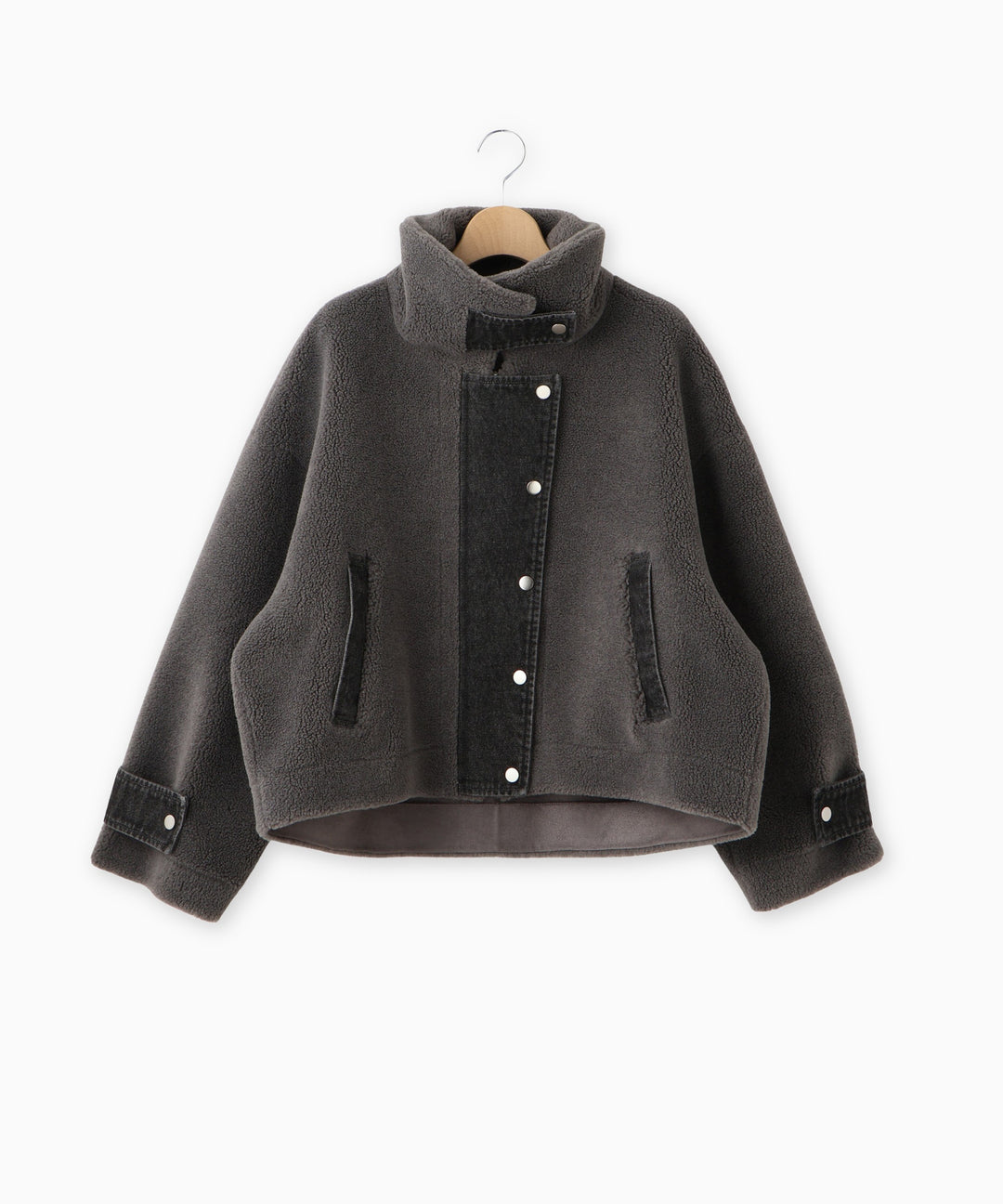 フェイクムートン×デニムドッキングブルゾン