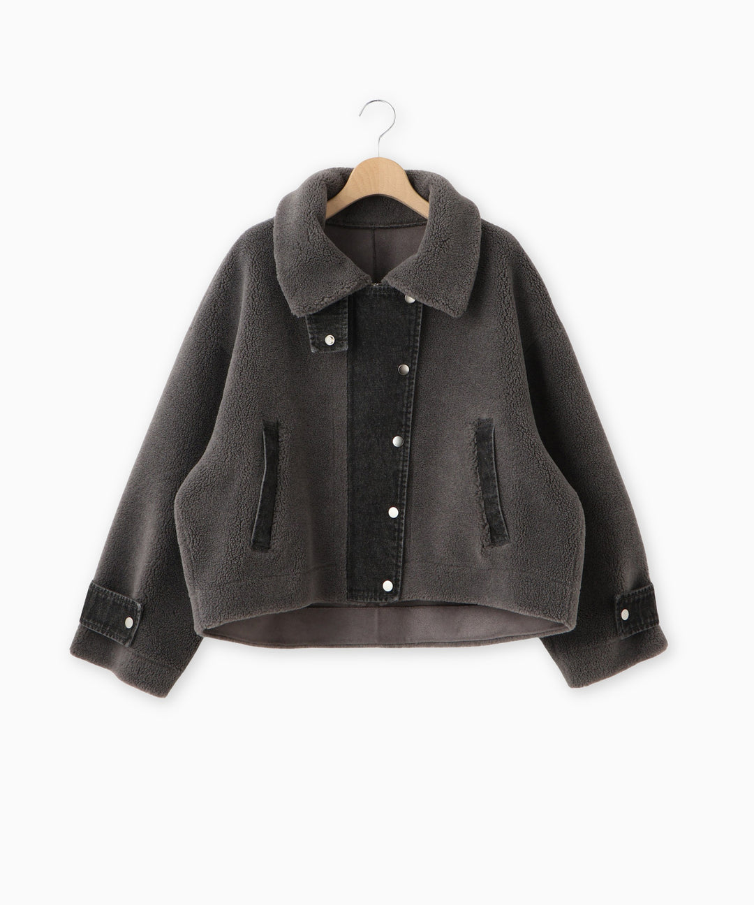 フェイクムートン×デニムドッキングブルゾン