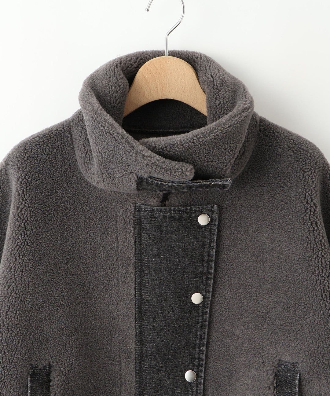 フェイクムートン×デニムドッキングブルゾン