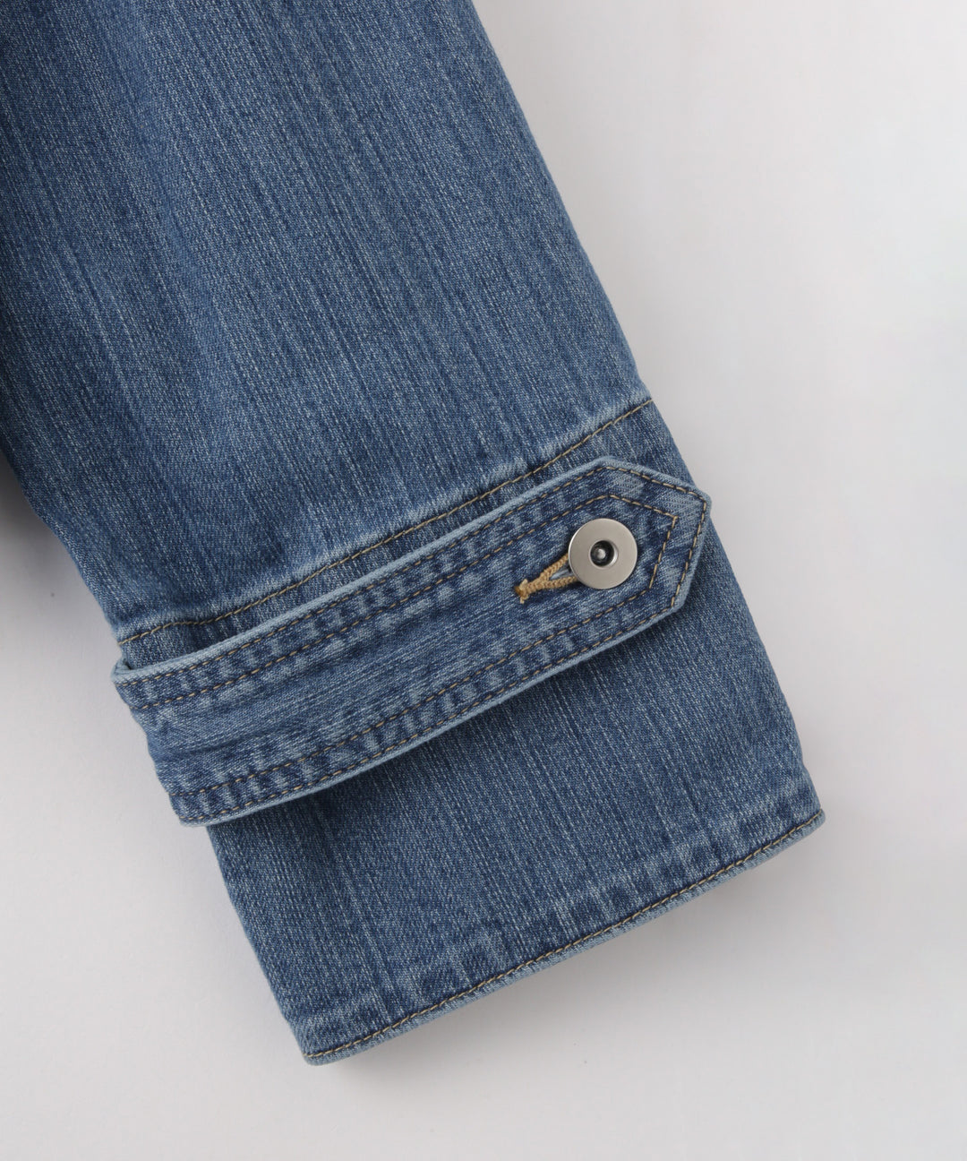 ノーカラーデニムジャケット