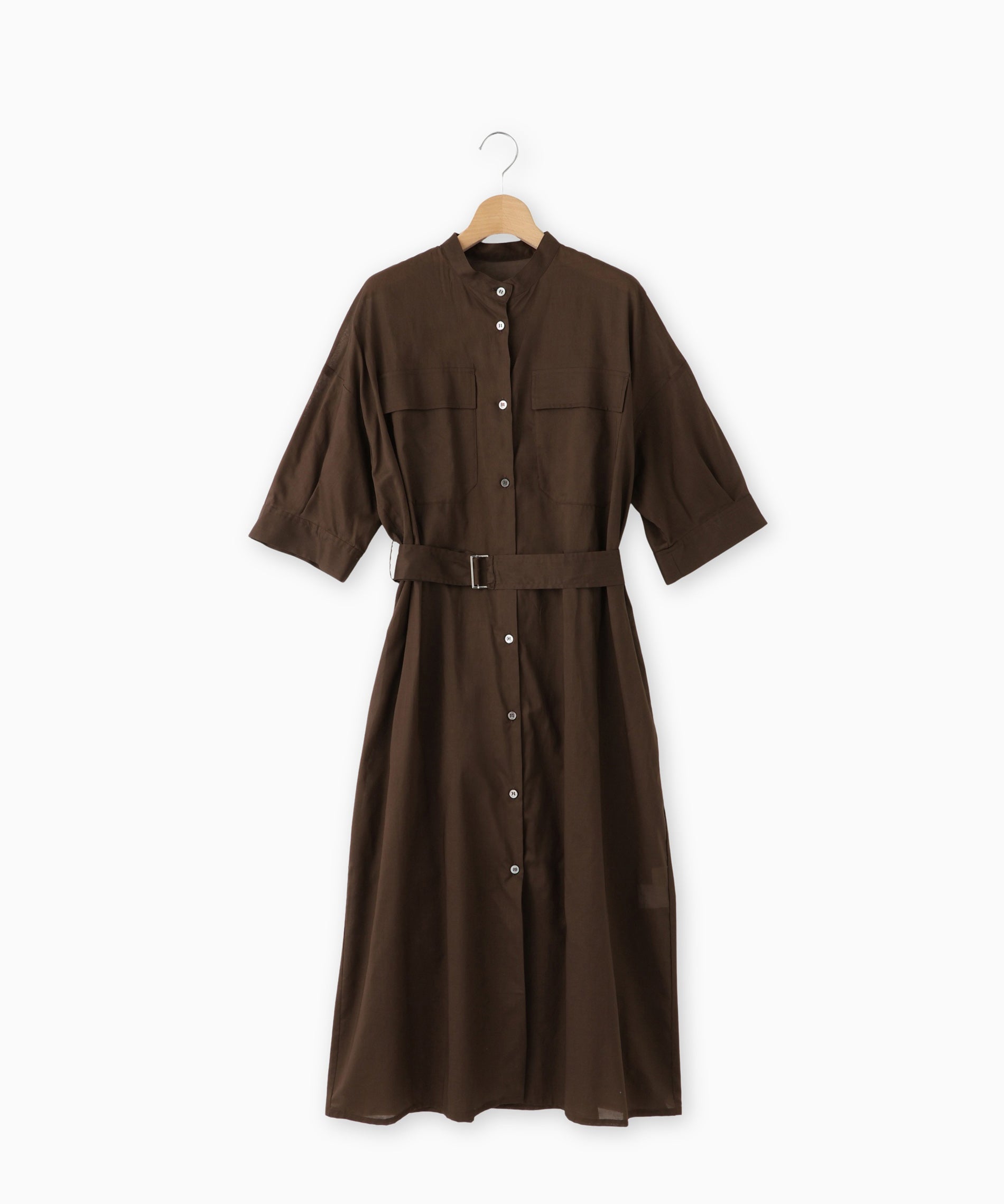 美品 FENDI 23SSチェストFFロゴ ベルテッド シャツワンピース 日本製]バンドカラーシャツワンピース(ワンピース) | GIANNI LO