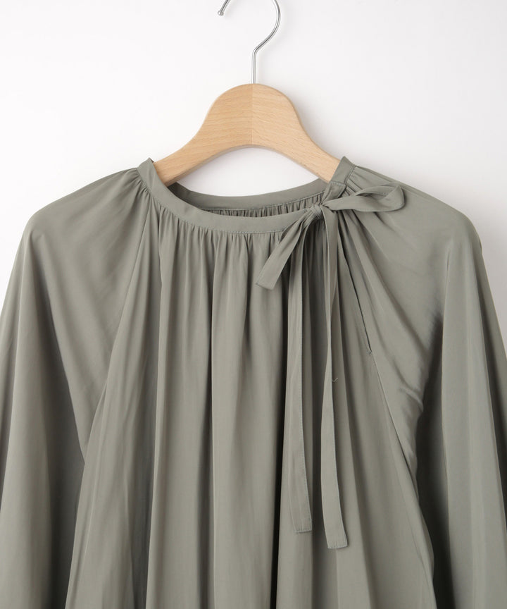 ギャザードタイリボンワンピース