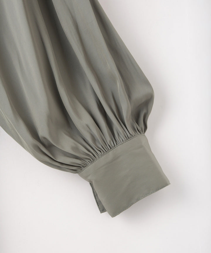 ギャザードタイリボンワンピース