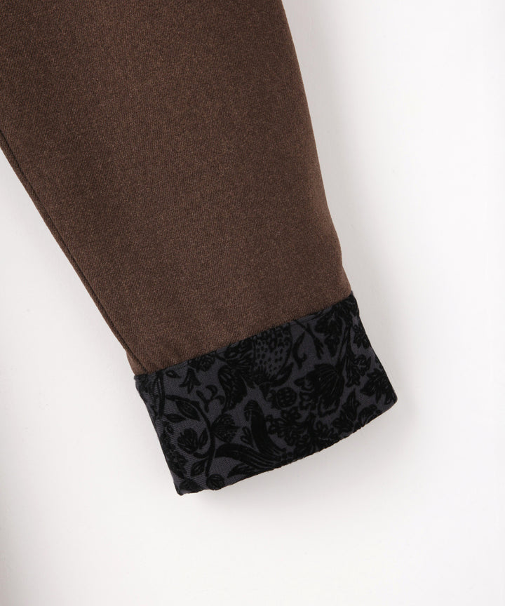 フロッキー襟フィット＆フレアワンピース