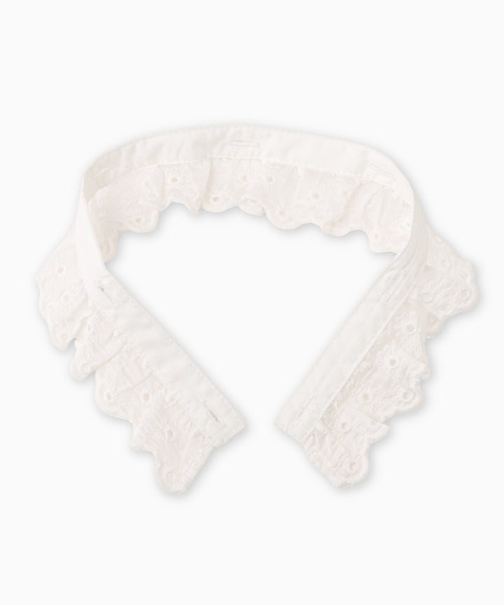 2WAY配色レース衿ポンチワンピース