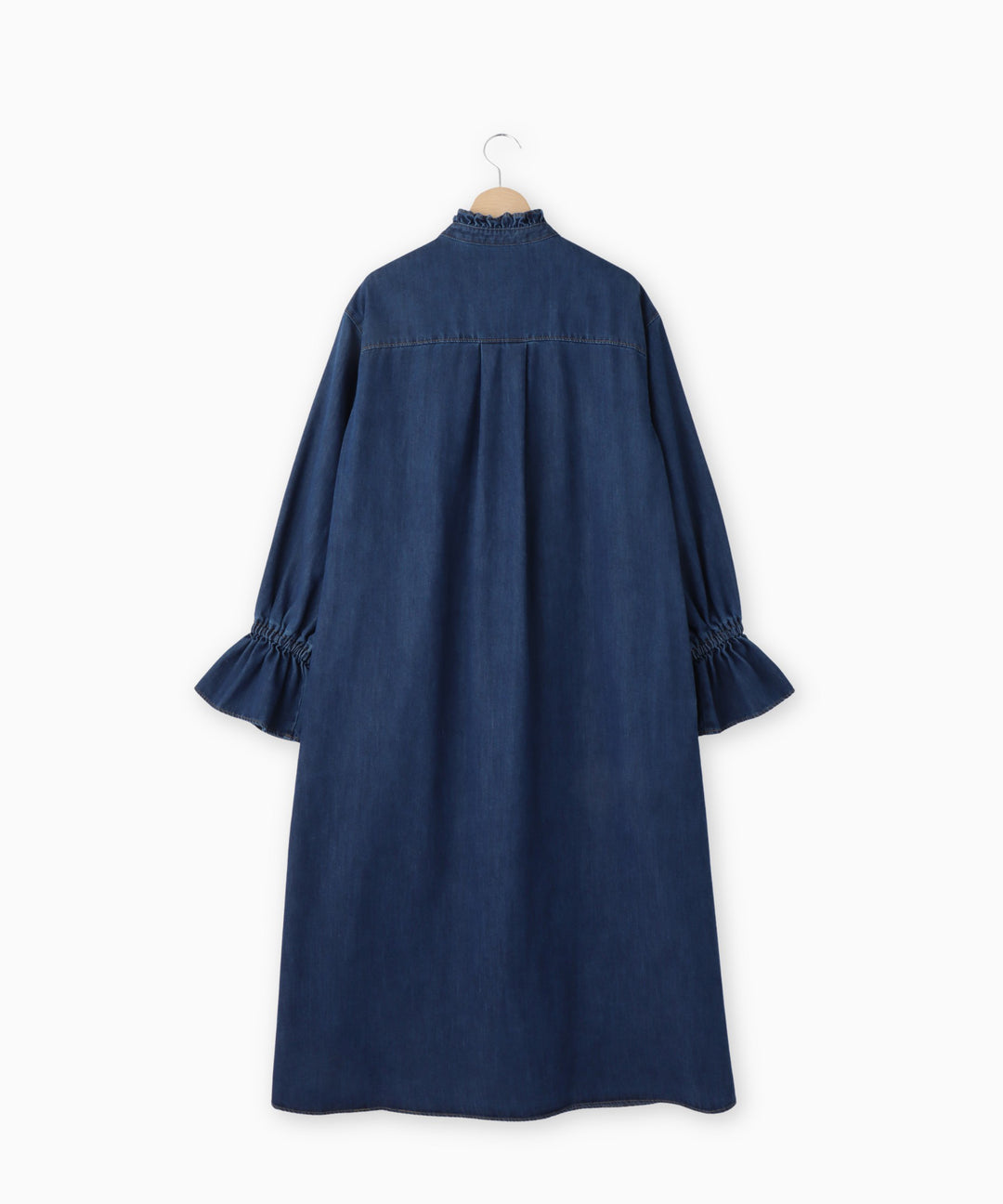 フリルスリーブライトデニムワンピース