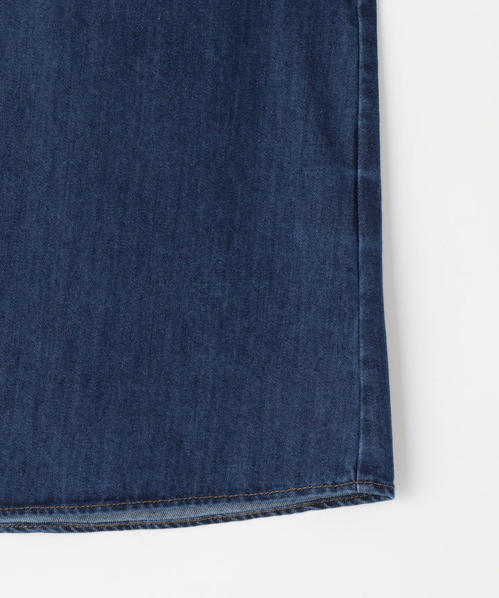 フリルスリーブライトデニムワンピース