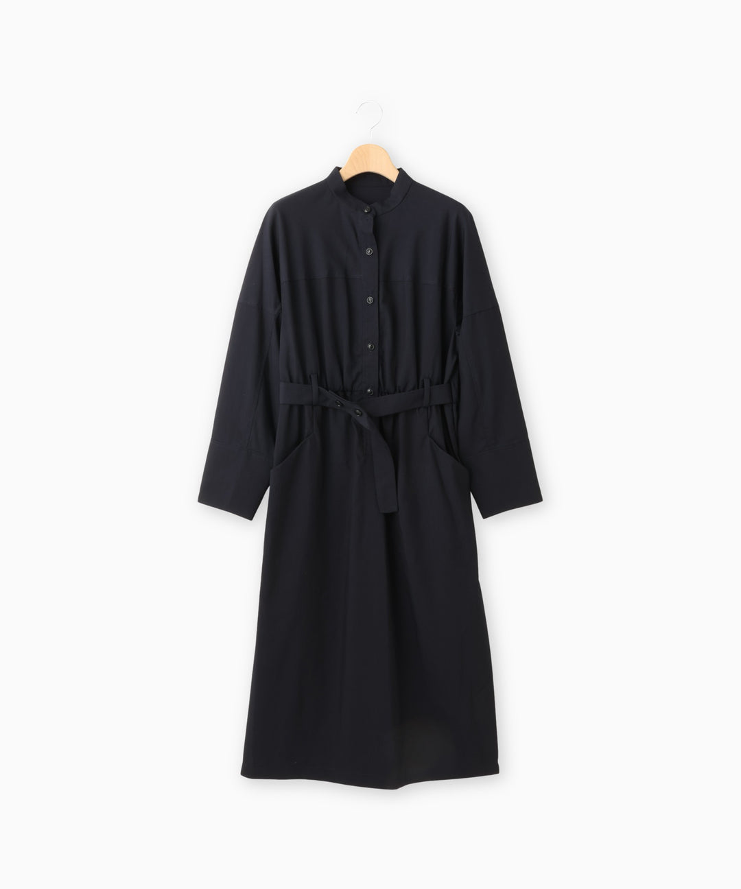 スタンドカラーシャツワンピース