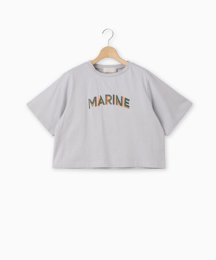 MARINEロゴ刺繍Tシャツ