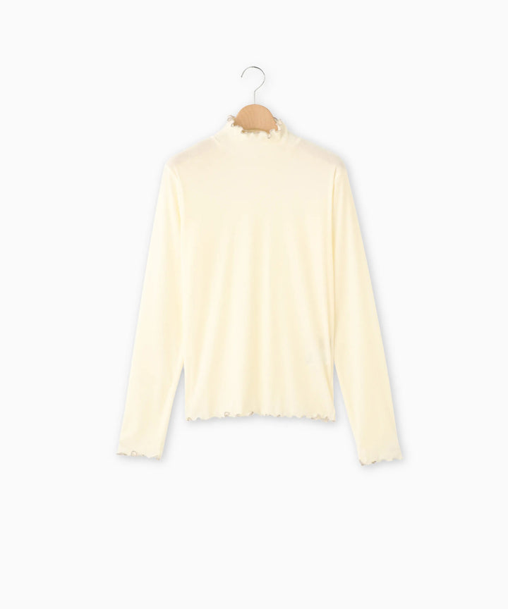 ベロアハイネックトップス