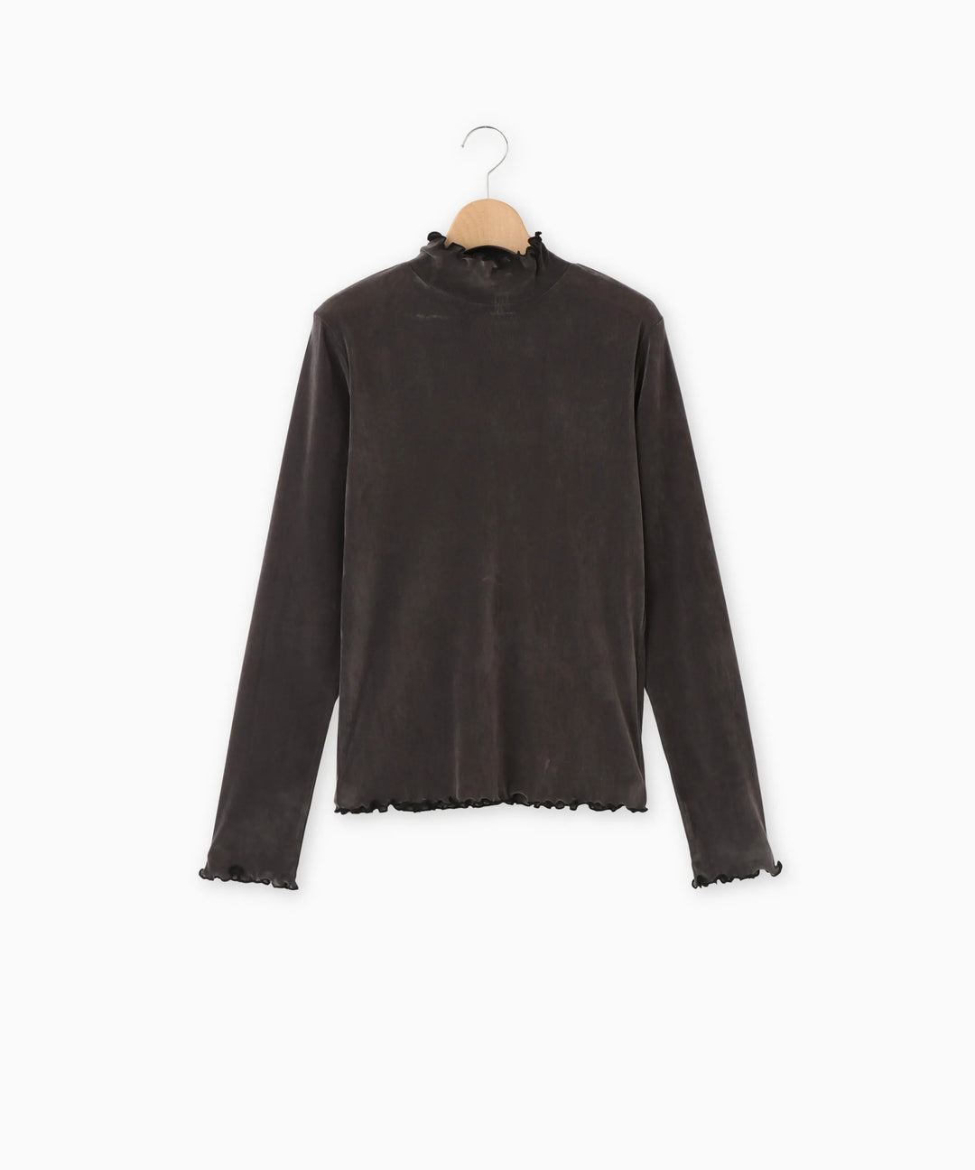 ベロアハイネックトップス