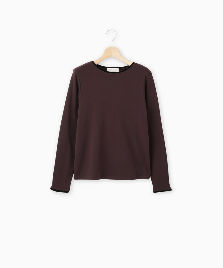 ベロアトリム裏起毛フライストップス