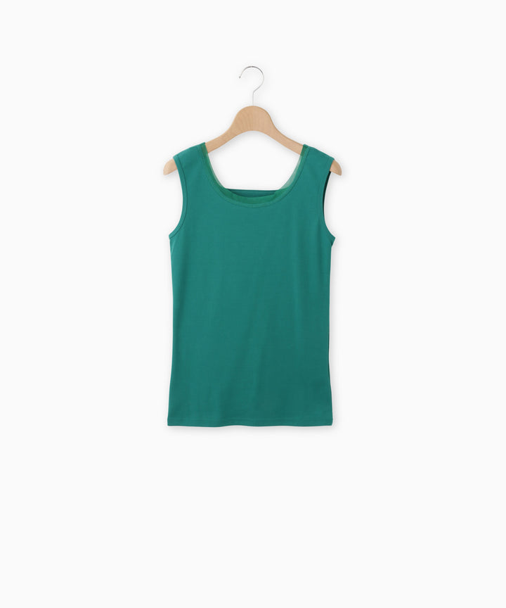 2WAYコットンスライスタンクトップ