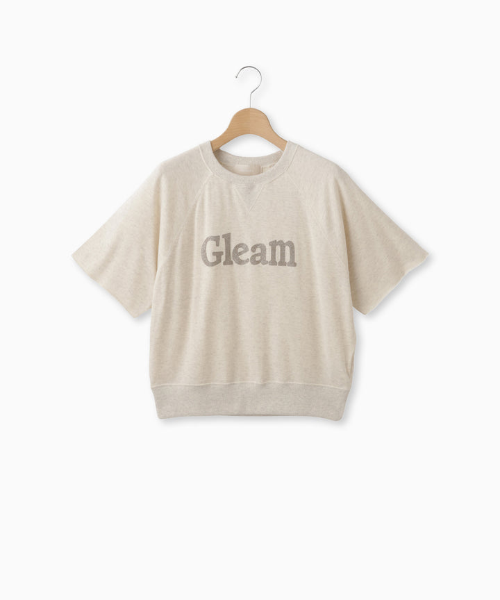 ラメ入りロゴプリントTシャツ