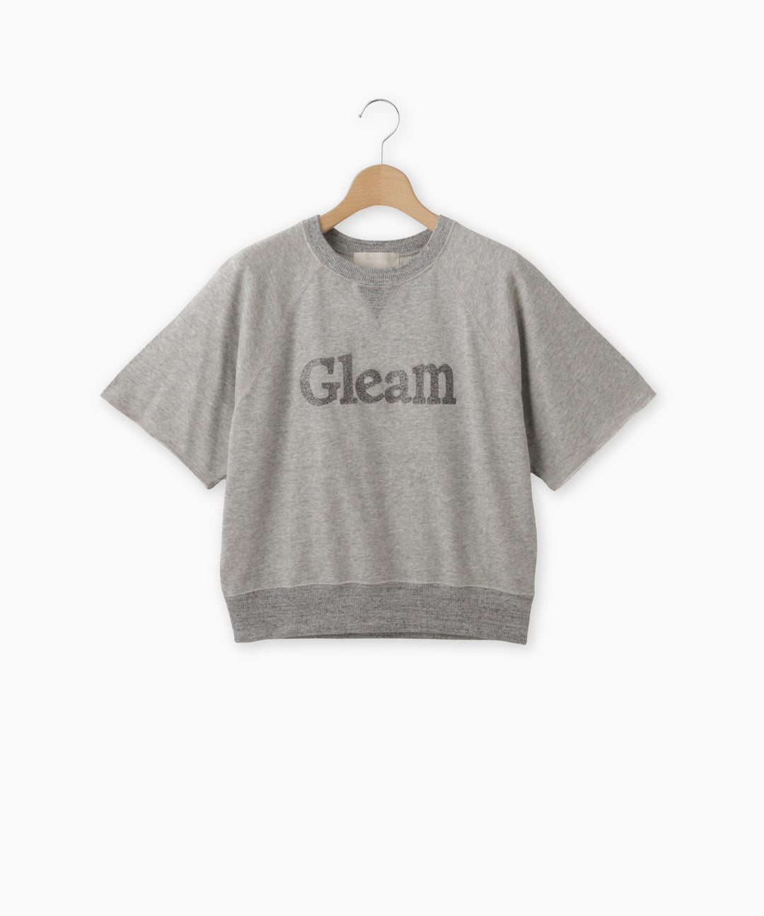 ラメ入りロゴプリントTシャツ