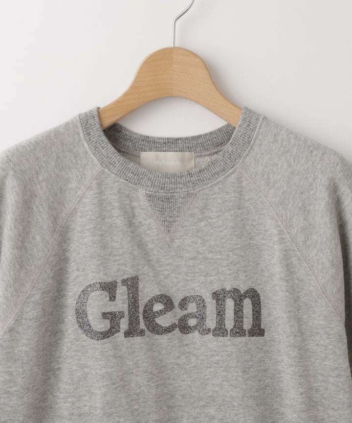 ラメ入りロゴプリントTシャツ