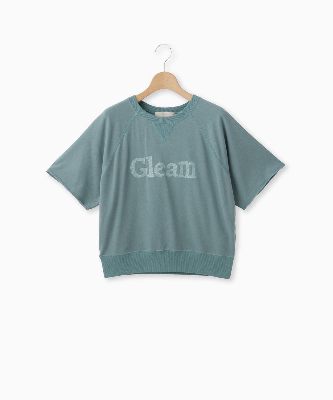 ラメ入りロゴプリントTシャツ