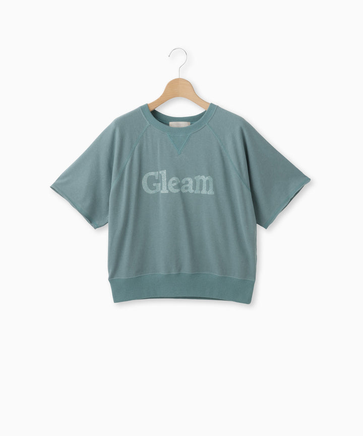 ラメ入りロゴプリントTシャツ