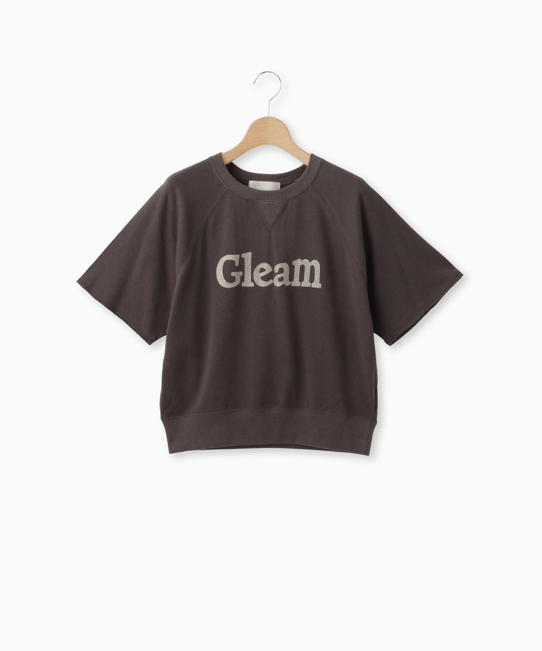ラメ入りロゴプリントTシャツ