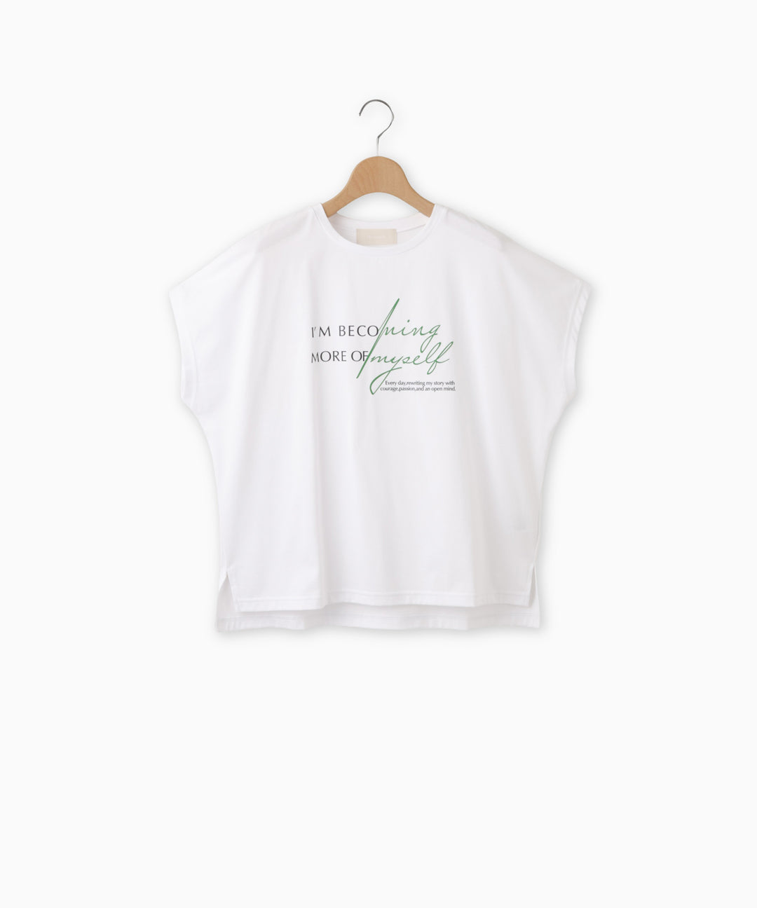 シルケット天竺フレンチスリーブロゴTシャツ
