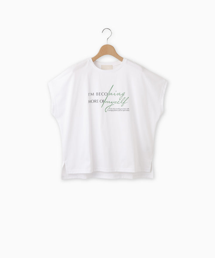 シルケット天竺フレンチスリーブロゴTシャツ