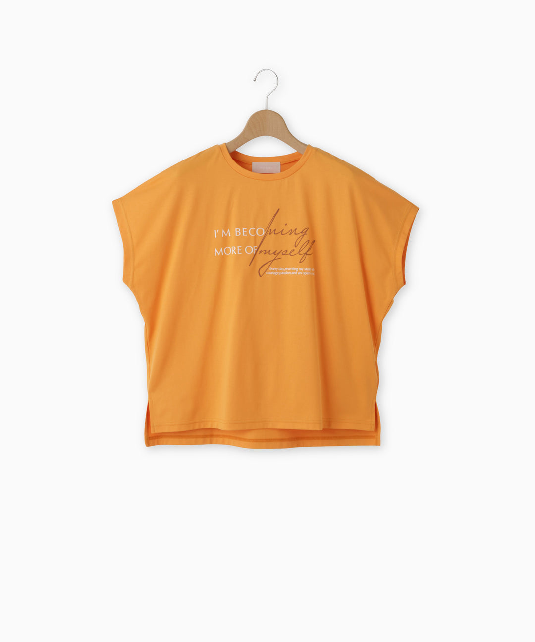 シルケット天竺フレンチスリーブロゴTシャツ