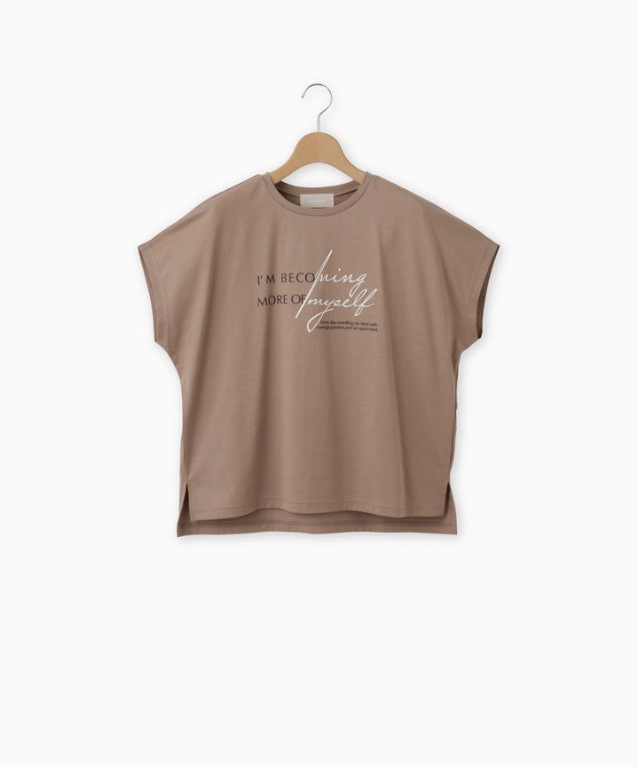 シルケット天竺フレンチスリーブロゴTシャツ