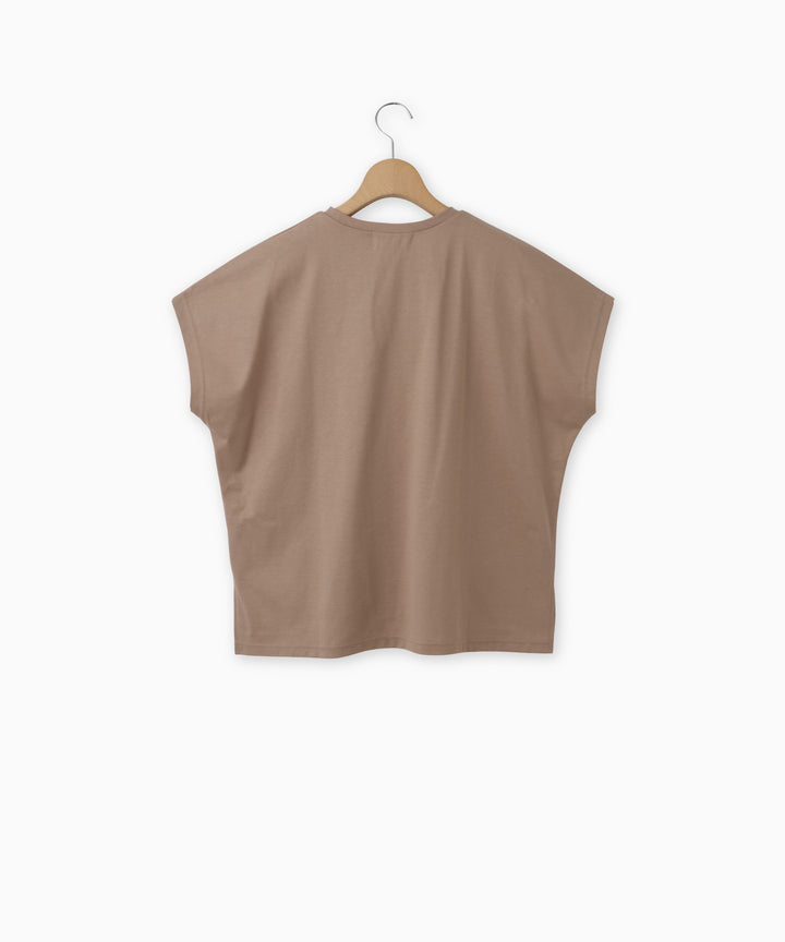シルケット天竺フレンチスリーブロゴTシャツ