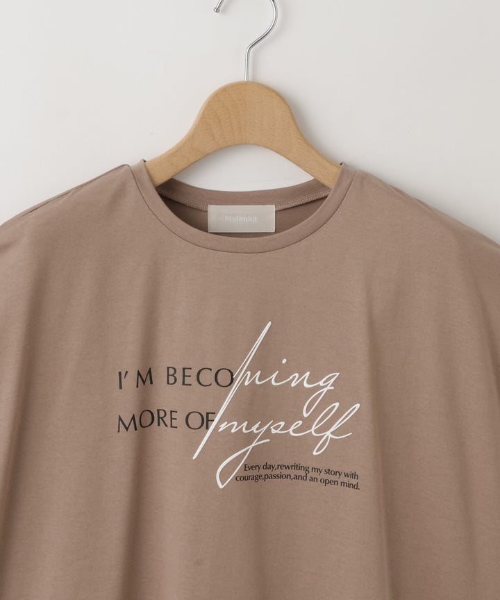 シルケット天竺フレンチスリーブロゴTシャツ