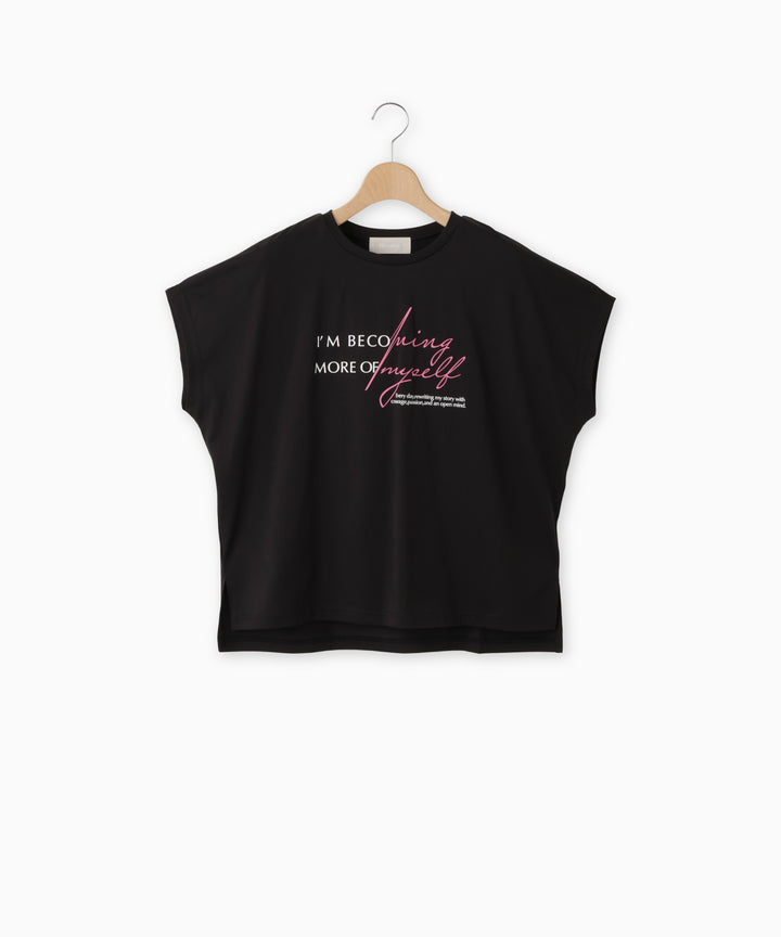 シルケット天竺フレンチスリーブロゴTシャツ
