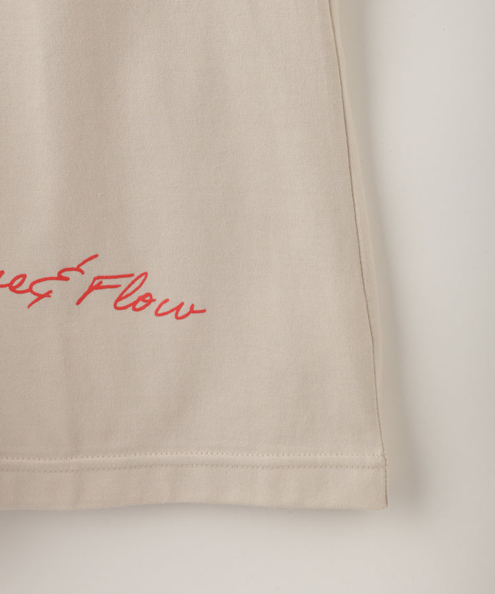 Heart Embroidery Jersey Message T-shirt